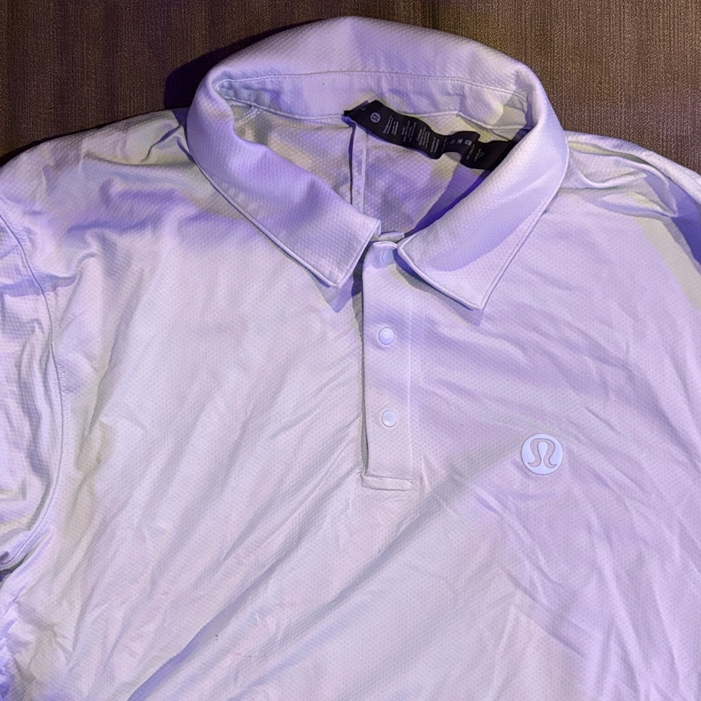 lululemon athletica Men's Light Blue Polo Shirt
